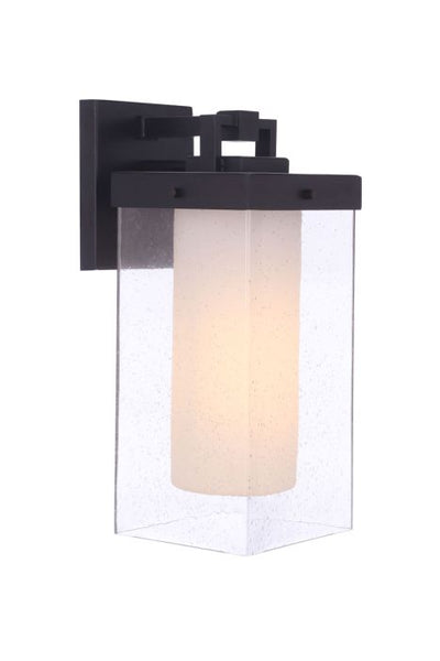 Hayner 1 Light Medium Outdoor Wall Lantern in Midnight Exterior Craftmade