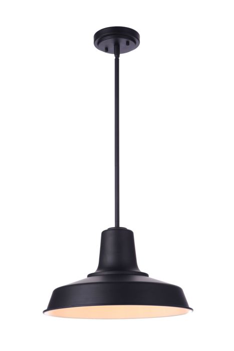 Briscoe 1 Light 15" Outdoor Pendant in Midnight Exterior Craftmade