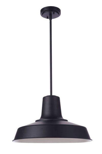 Briscoe 1 Light 18" Outdoor Pendant in Midnight Exterior Craftmade