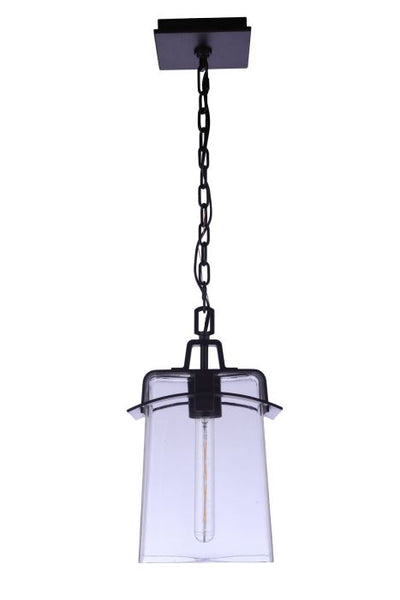 Smithy 1 Light Outdoor Pendant in Age Bronze Brushed Exterior Craftmade