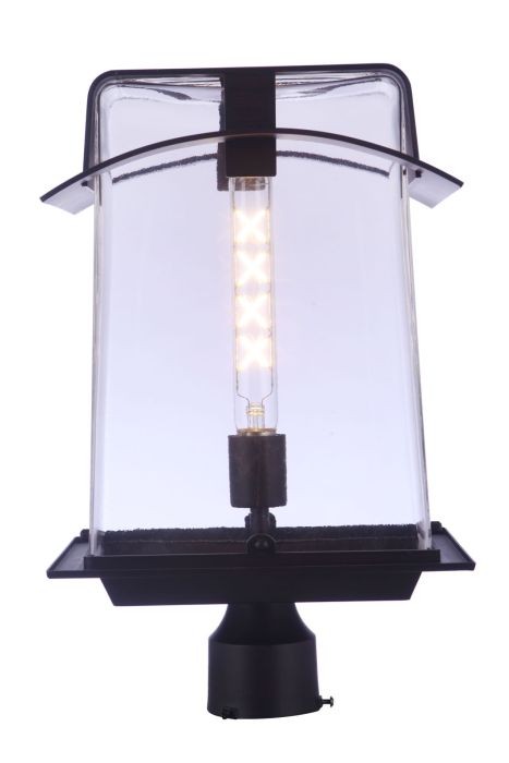 Smithy 1 Light Outdoor Post in Aged Bronze Brushed Exterior Craftmade