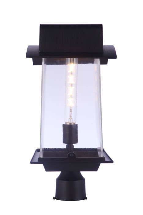 Smithy 1 Light Outdoor Post in Aged Bronze Brushed Exterior Craftmade