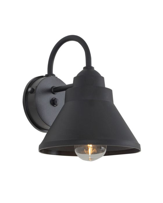 Resilience 1 Light Outdoor Lantern with Motion Sensor in Textured Black Exterior Craftmade