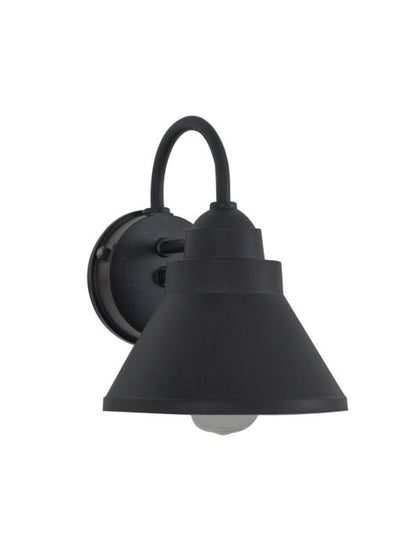 Resilience 1 Light Outdoor Lantern with Motion Sensor in Textured Black Exterior Craftmade