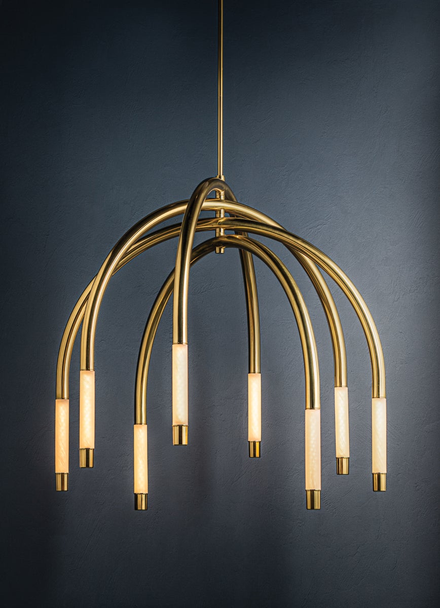 Zeme Chandelier Chandelier Corbett Lighting