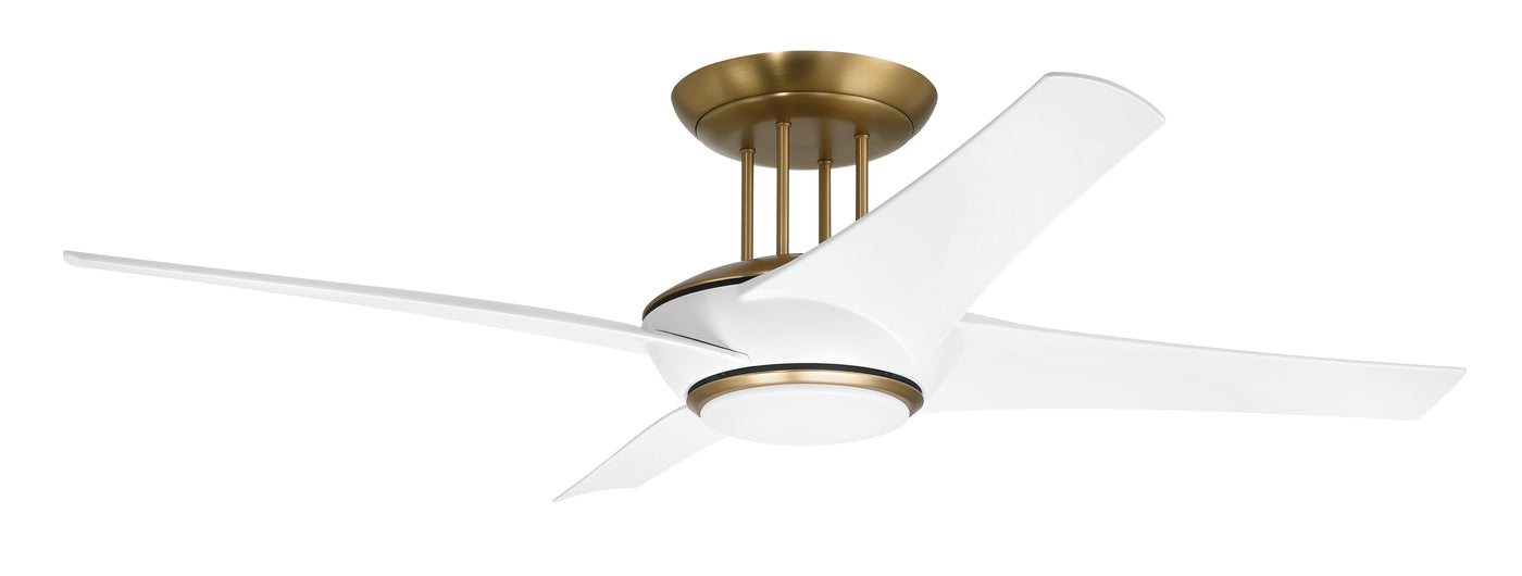 54" Cam in White/Satin Brass w/ White Blades Ceiling Fan CRAFTMADE