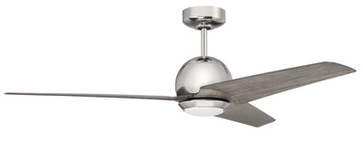 52" Nate in Polished Nickel Finish, Greywood Blades, Light kit included (Optional), WiFi Control Ceiling Fan CRAFTMADE