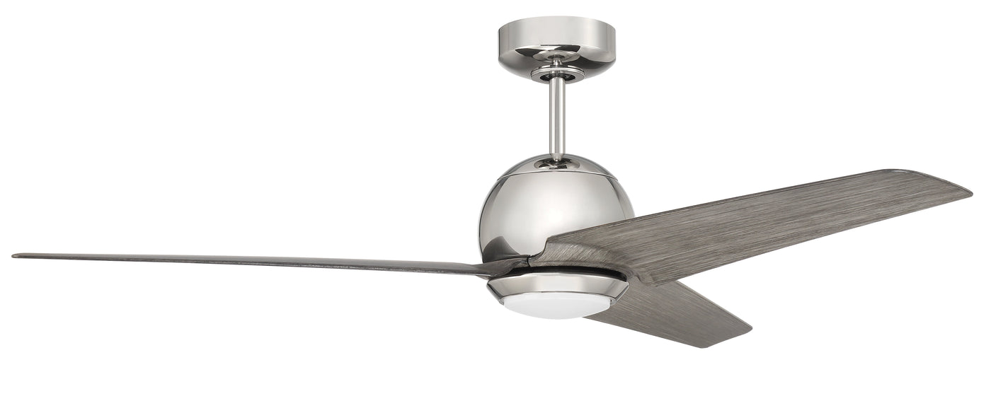 Antique Hardware 52" Nate in Polished Nickel Finish, Greywood Blades, Light kit included (Optional), WiFi Control Ceiling Fan