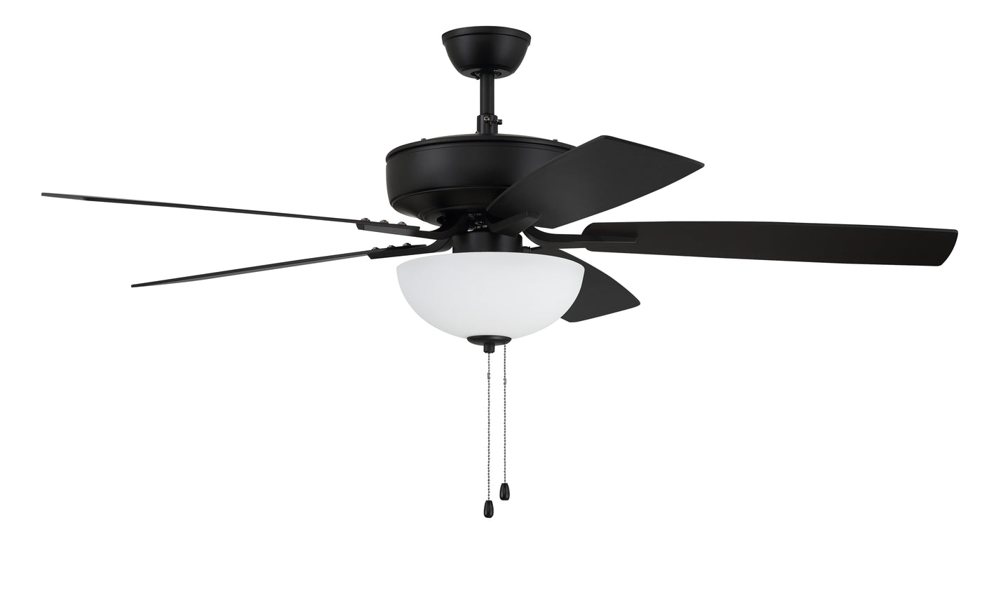 52" Pro Plus 211 in Flat Black  w/ Flat Black/Grey Wood Blades Ceiling Fan CRAFTMADE