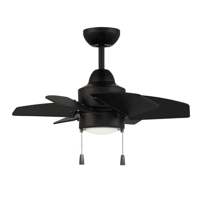 24" Propel II Indoor/Outdoor (Damp) in Flat Black w/ Flat Black Blades Ceiling Fan CRAFTMADE