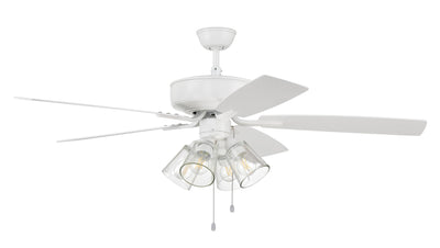 52" Pro Plus 104 in White w/ White/Washed Oak Blades Ceiling Fan CRAFTMADE