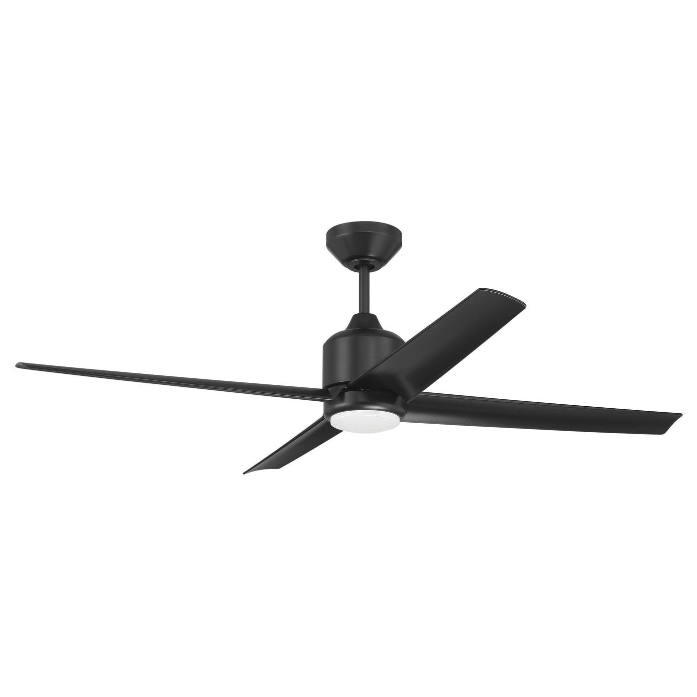 52" Quell Fan, Flat Black Finish, Flat Black Blades. LED Light, WIFI and Control Included Ceiling Fan CRAFTMADE