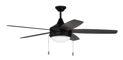 52" Phaze 5 in Flat Black  w/ Flat Black/Greywood Blades Ceiling Fan CRAFTMADE