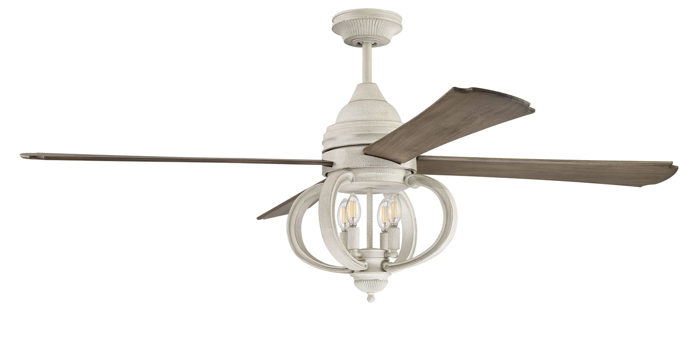 60" Augusta in Cottage White w/ Driftwood Blades Ceiling Fan CRAFTMADE