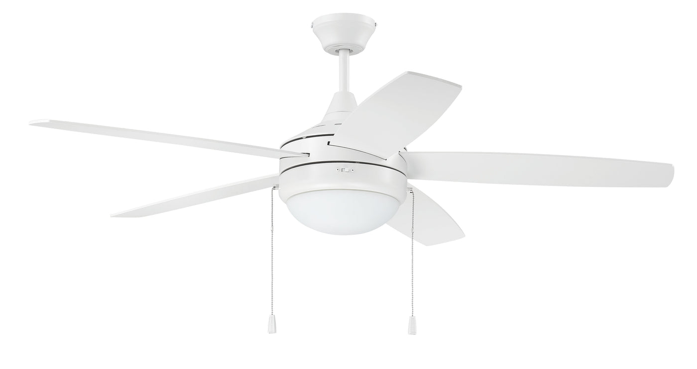 52" Phaze 5 in White w/ White Blades Ceiling Fan CRAFTMADE