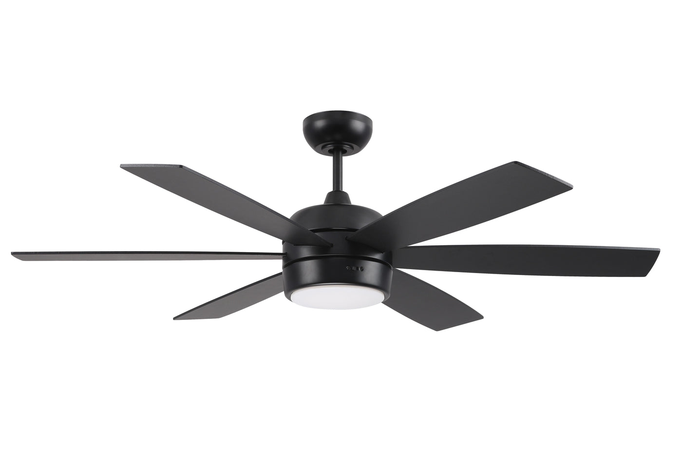 52" Trevor in Flat Black  w/ Flat Black/Greywood Blades Ceiling Fan CRAFTMADE