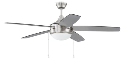 52" Phaze Energy Star 5 in Brushed Polished Nickel w/ Brushed Nickel/Greywood Blades Ceiling Fan CRAFTMADE