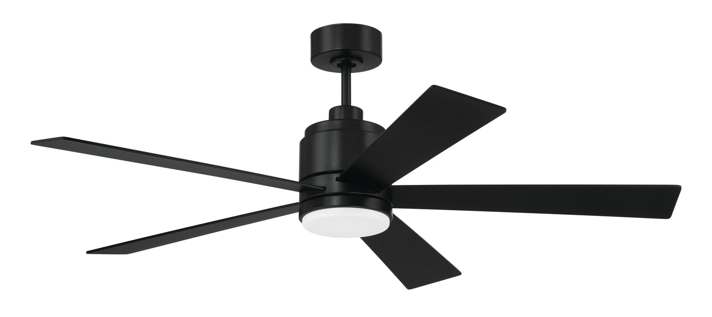 52" McCoy 5-Blade in Flat Black w/ Flat Black Blades Ceiling Fan CRAFTMADE