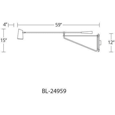 Stylus 4 inch 12.00 watt Black Headboard Light Wall Light Wall Sconce Modern Forms