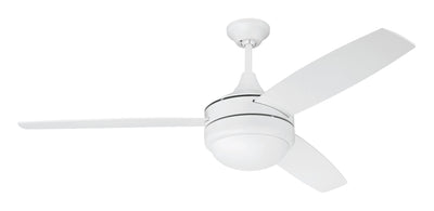 52" Phaze II 3-Blade in White w/ White Blades Ceiling Fan CRAFTMADE