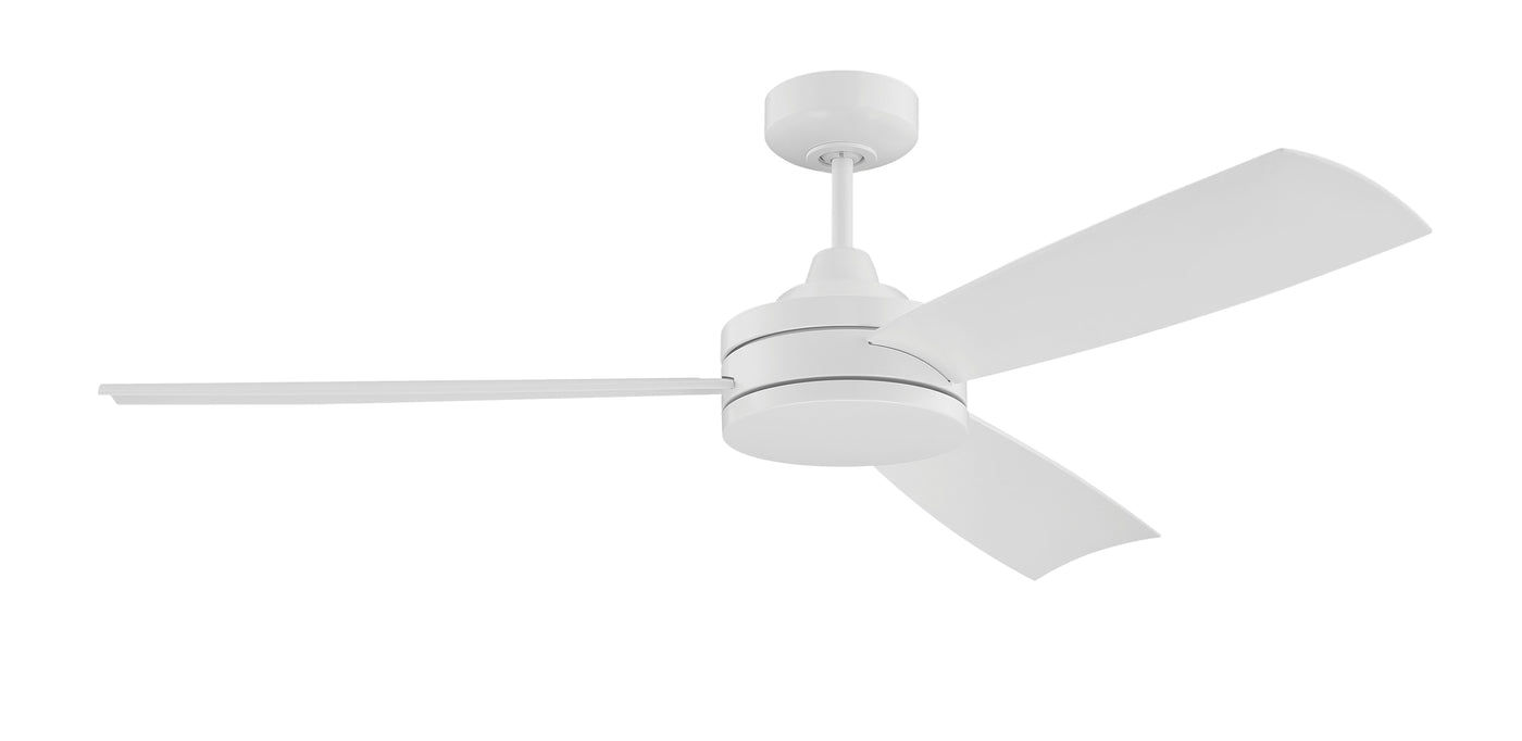 54" Inspo Indoor/Outdoor (Damp) in White w/ White Blades Ceiling Fan CRAFTMADE