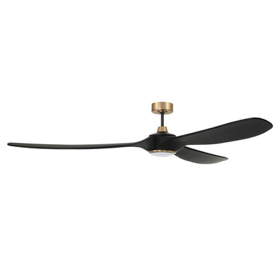 72" Envy in Flat Black/Satin Brass w/ Flat Black Blades Ceiling Fan CRAFTMADE