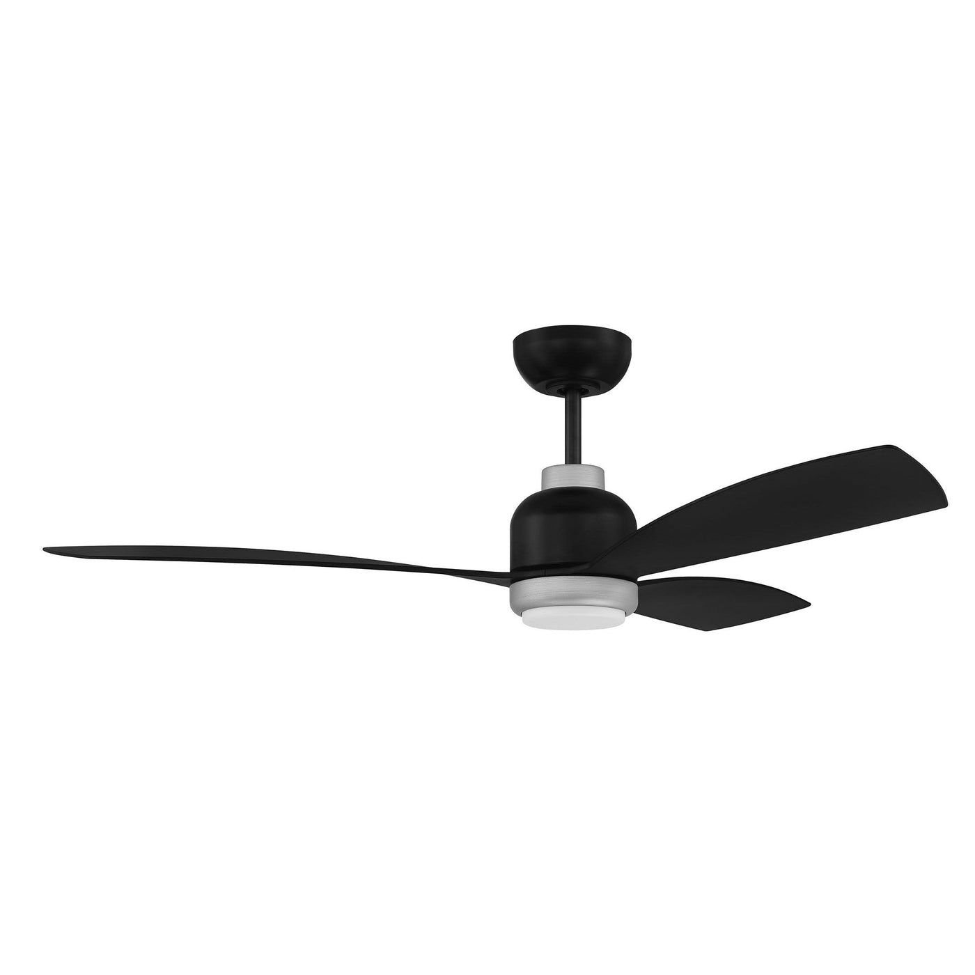 52" Donovan, Flat Black/Painted Nickel finish, Flat black Blades, Light kit Included (Optional) Ceiling Fan CRAFTMADE