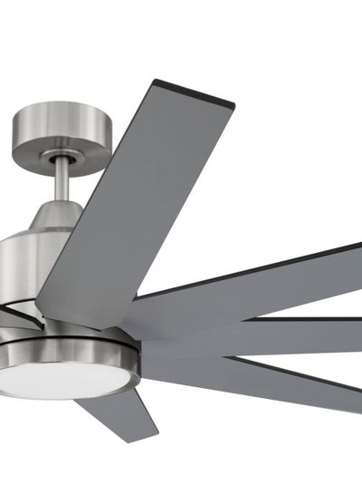 60" Champion  in Brushed Polished Nickel w/ Brushed Nickel/Flat Black Blades Ceiling Fan CRAFTMADE