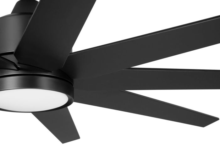 60" Champion Indoor/Outdoor (Damp) in Flat Black w/ Flat Black Blades Ceiling Fan CRAFTMADE