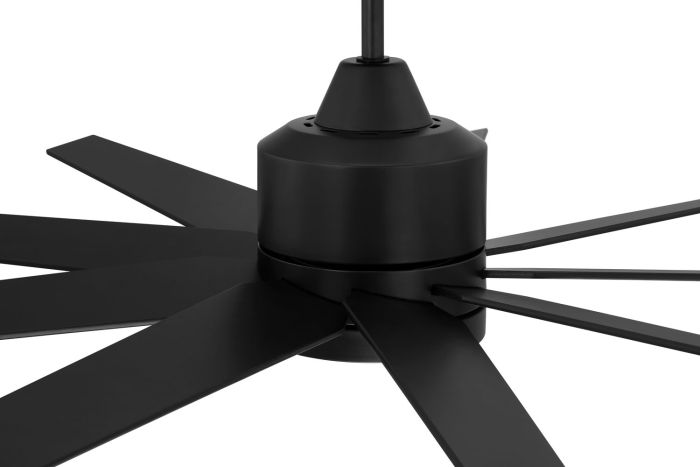 60" Champion Indoor/Outdoor (Damp) in Flat Black w/ Flat Black Blades Ceiling Fan CRAFTMADE