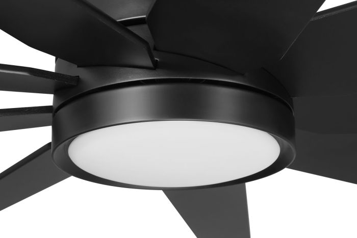 60" Champion Indoor/Outdoor (Damp) in Flat Black w/ Flat Black Blades Ceiling Fan CRAFTMADE