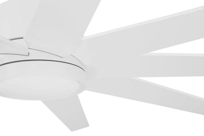 60" Champion Indoor/Outdoor (Damp) in Matte White w/ Matte White Blades Ceiling Fan CRAFTMADE