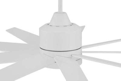 60" Champion Indoor/Outdoor (Damp) in Matte White w/ Matte White Blades Ceiling Fan CRAFTMADE