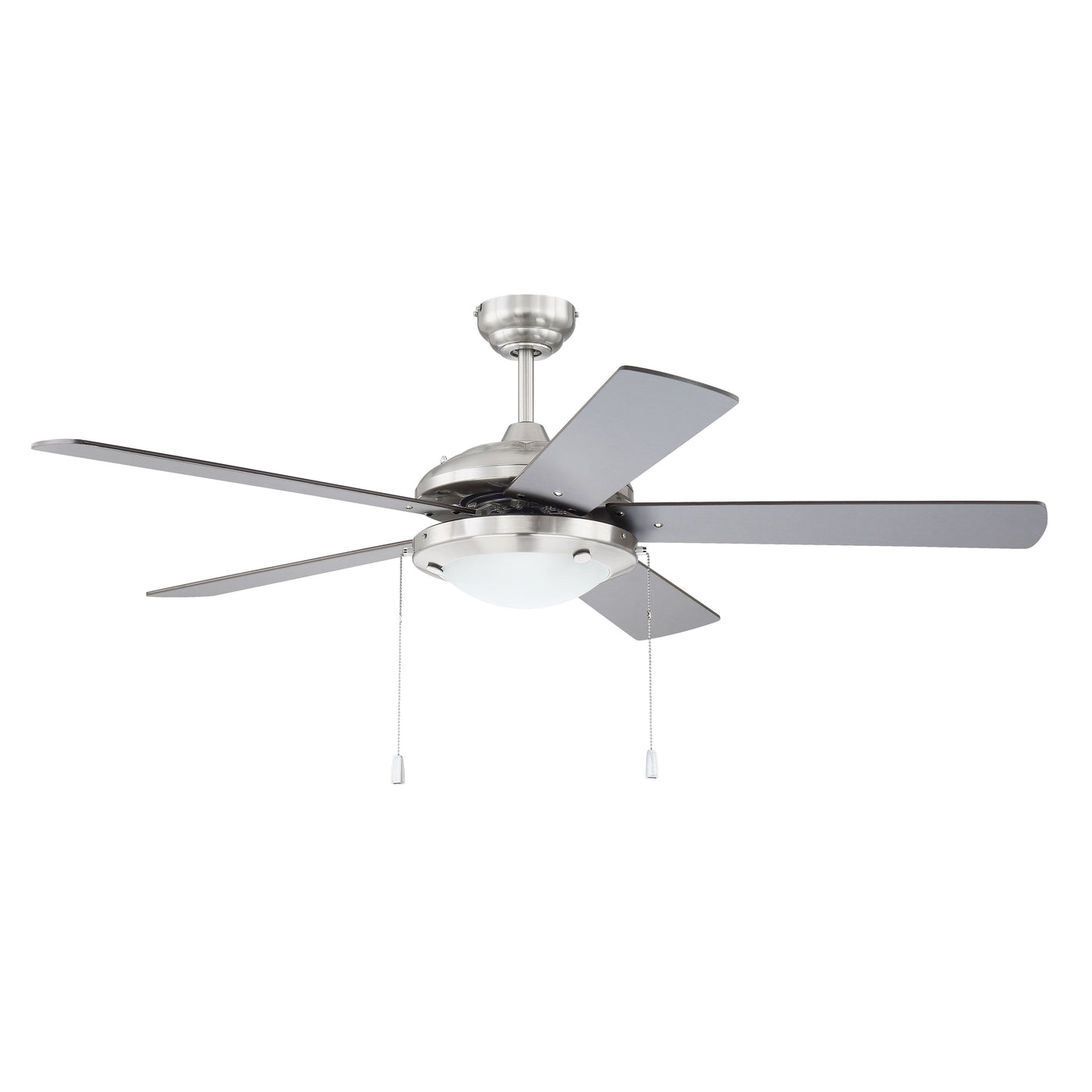 52" Nikia in Brushed Polished Nickel w/ Brushed Nickel/Walnut Blades Ceiling Fan CRAFTMADE