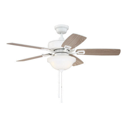 42" Twist N Click in White w/ White/White Oak Blades Ceiling Fan CRAFTMADE