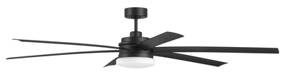 72" Chilz Smart Ceiling Fan, Flat Black, Integrated LED Light Kit, Remote & WiFi Control Ceiling Fan CRAFTMADE