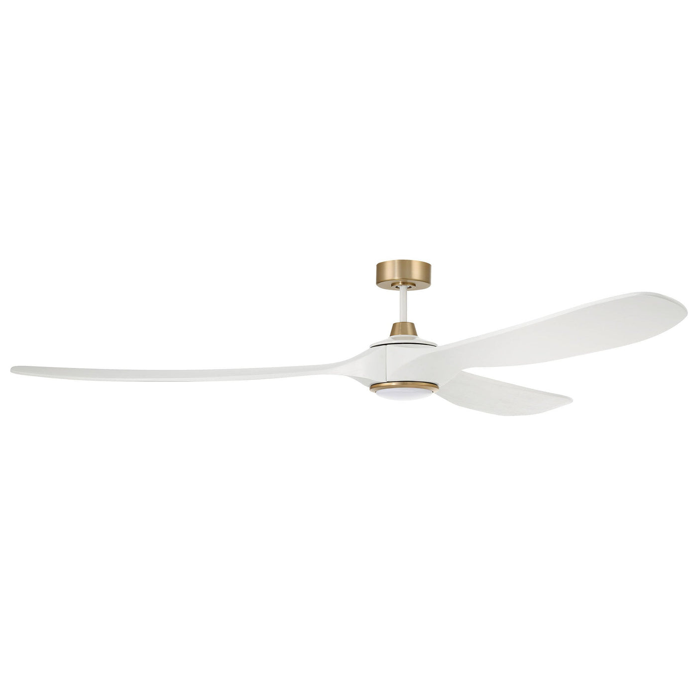 84" Envy in White/Satin Brass w/ White Blades Accessory CRAFTMADE