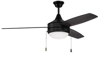 Antique Hardware 52" Phaze Energy Star 3 in Flat Black w/ Flat Black/Greywood Blades Ceiling Fan