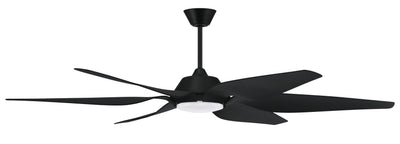 66" Zoom in Flat Black  w/ Flat Black Blades Ceiling Fan CRAFTMADE