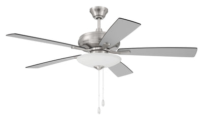 52" Eos 3 Light Bowl in Brushed Polished Nickel w/ Brushed Nickel/Greywood Blades Ceiling Fan CRAFTMADE