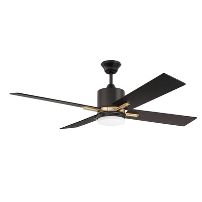 52" Teana in Flat Black/Satin Brass w/ Flat Black/Mesquite Blades Ceiling Fan CRAFTMADE