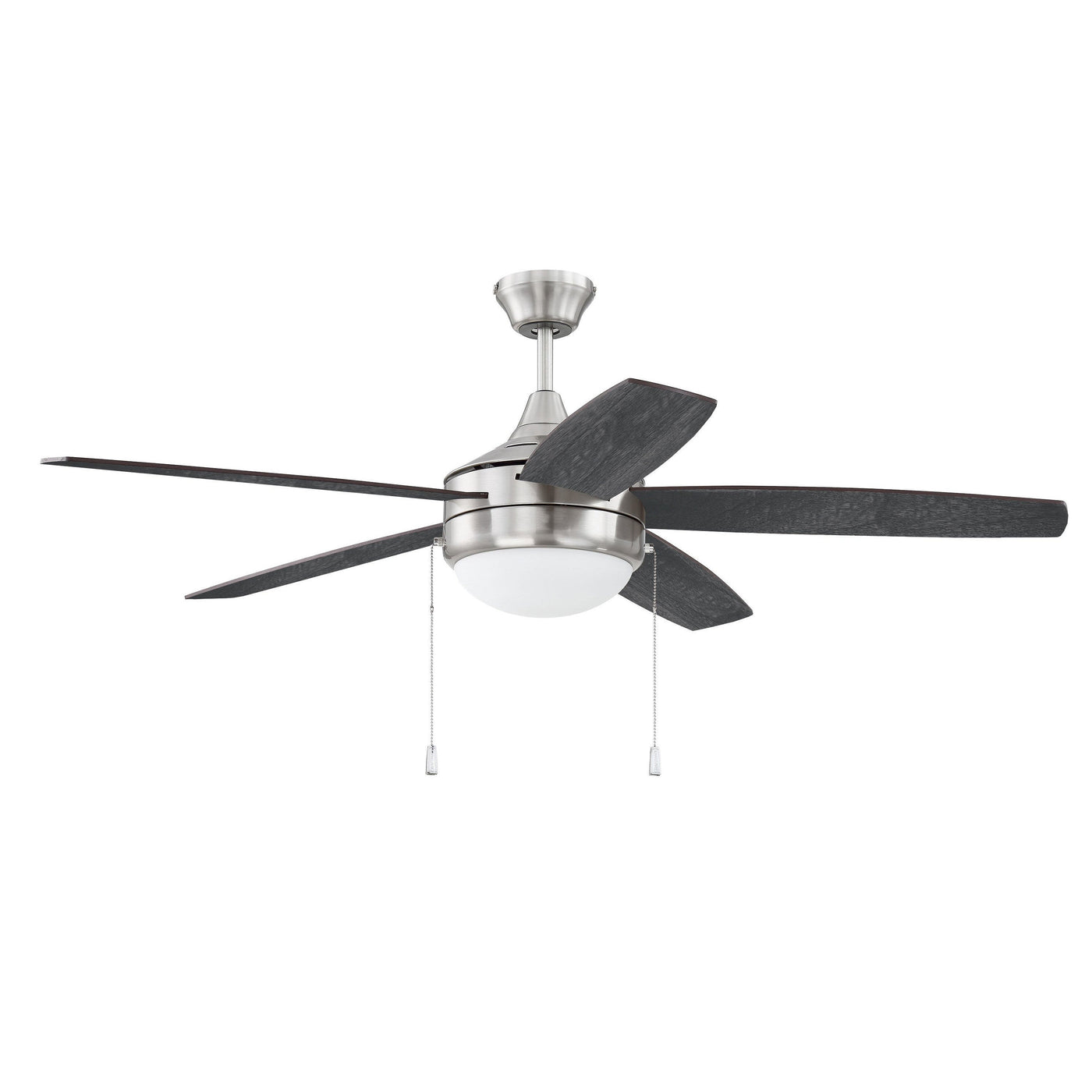 52" Phaze 5 in Brushed Polished Nickel w/ Brushed Nickel/Greywood Blades Ceiling Fan CRAFTMADE