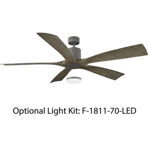 Aviator 70in 1-Light Ceiling Fan LED Light Kit Graphite 3000K Ceiling Fan Modern Forms