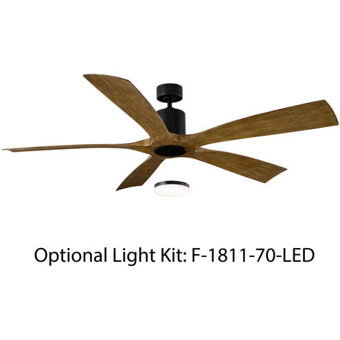 Aviator 70in 1-Light Ceiling Fan LED Light Kit Matte Black 3000K Ceiling Fan Modern Forms