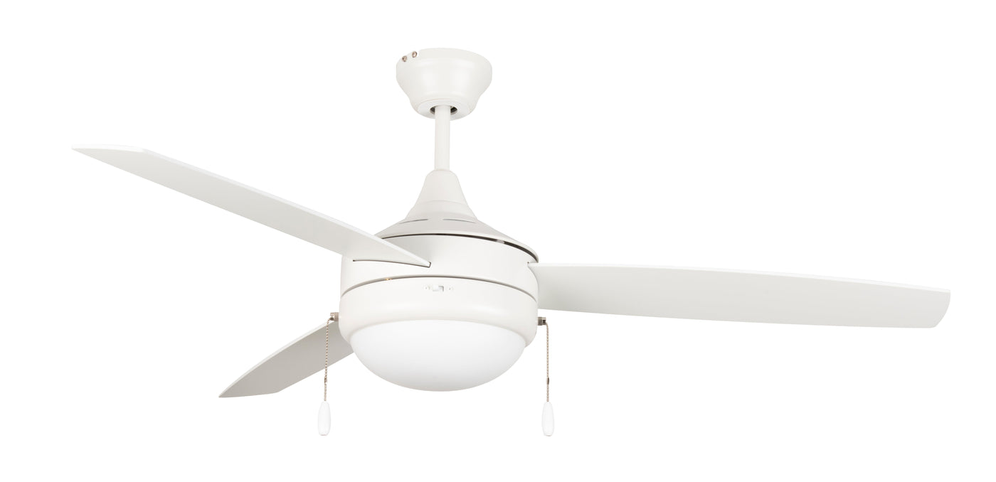 52" Phaze 3 in White w/ White Blades Ceiling Fan CRAFTMADE