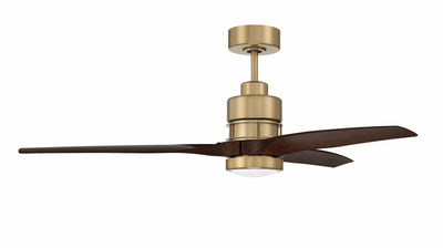 52" Sonnet WiFi in Satin Brass w/ Walnut Blades Ceiling Fan CRAFTMADE