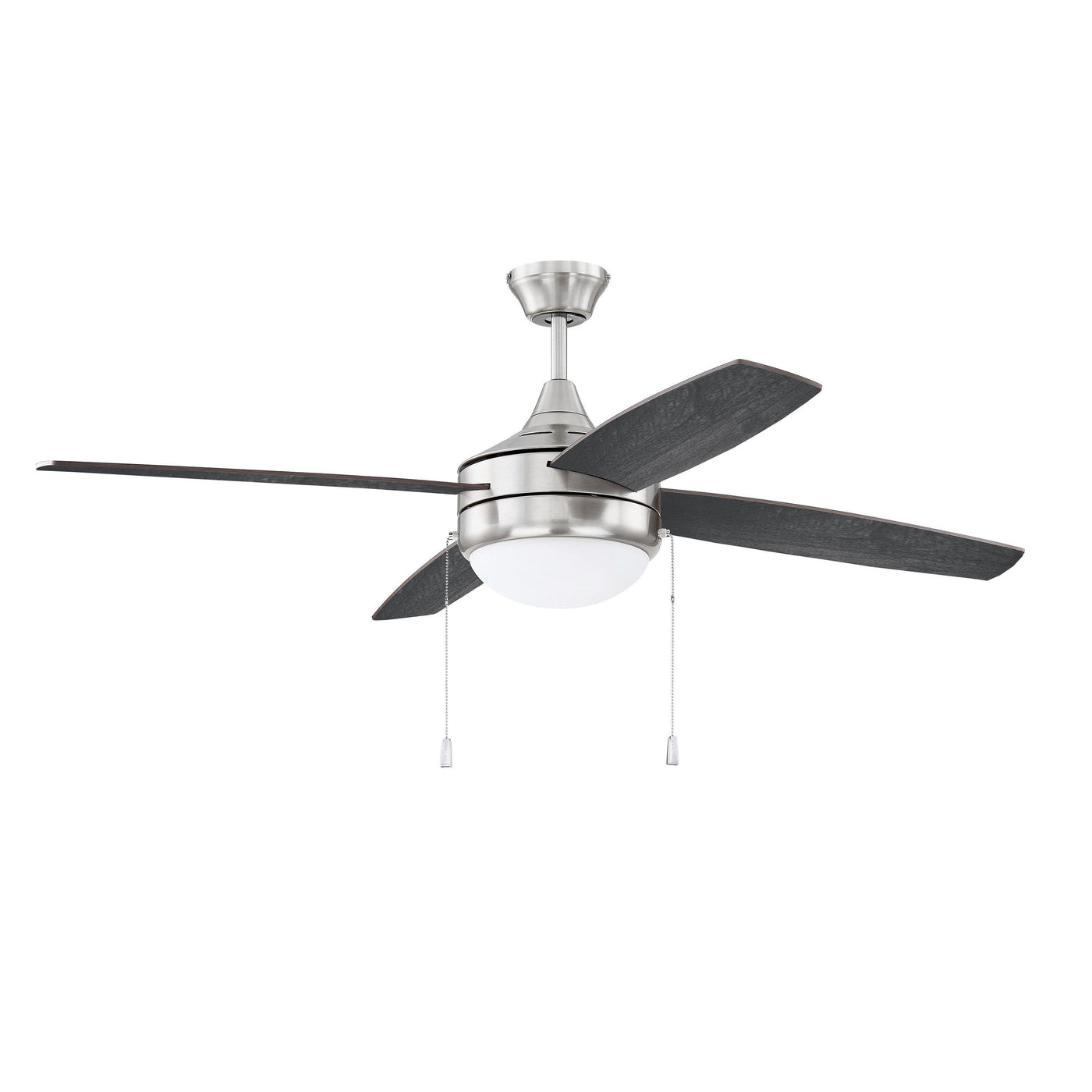 52" Phaze 4 in Brushed Polished Nickel w/ Brushed Nickel/Greywood Blades Ceiling Fan CRAFTMADE