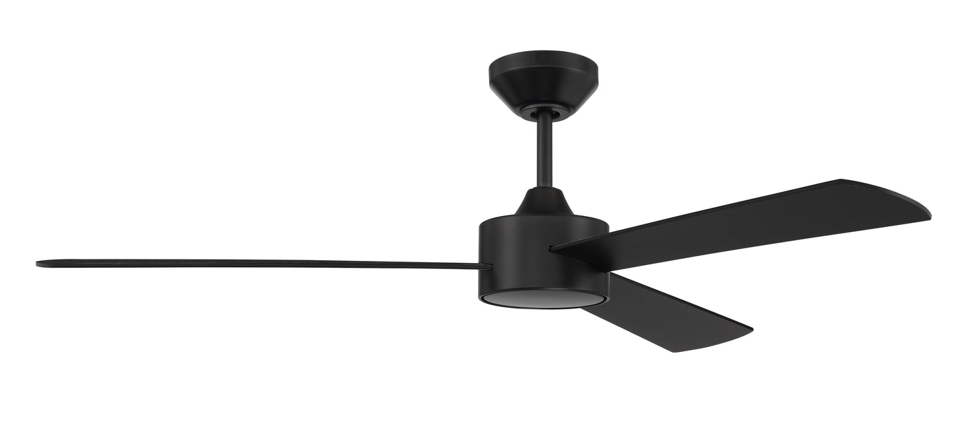 52" Provision Indoor/Outdoor (Damp) in Flat Black w/ Flat Black Blades Ceiling Fan CRAFTMADE