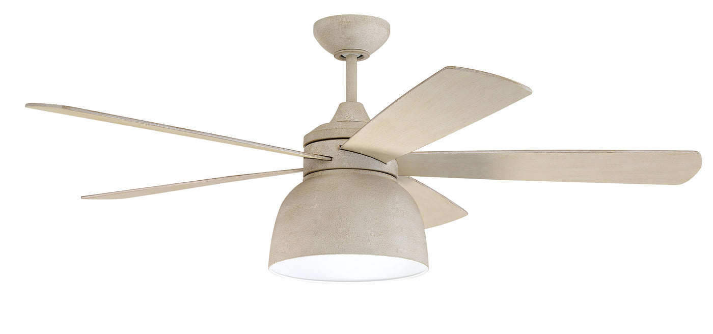 52" Ventura in Cottage White w/ Cottage White/Dark Driftwood Blades Ceiling Fan CRAFTMADE