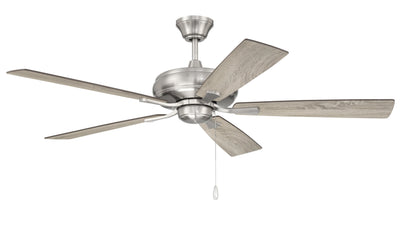 52" Eos in Brushed Polished Nickel w/ Driftwood/Walnut Blades Ceiling Fan CRAFTMADE